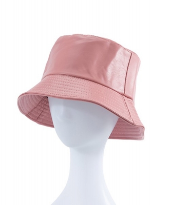 Faux Leather Bucket Hat HA320039 MAUVE